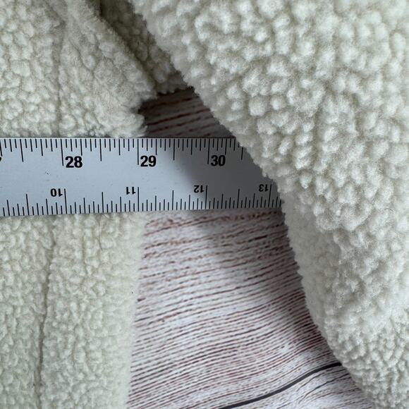 We the Free People Oversized Sherpa Turtleneck Sweater Womens Large Cream - Picture 11 of 14